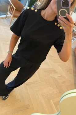 Valentin Studio T-Shirts & Toppe<Gold Button Casual T-shirt