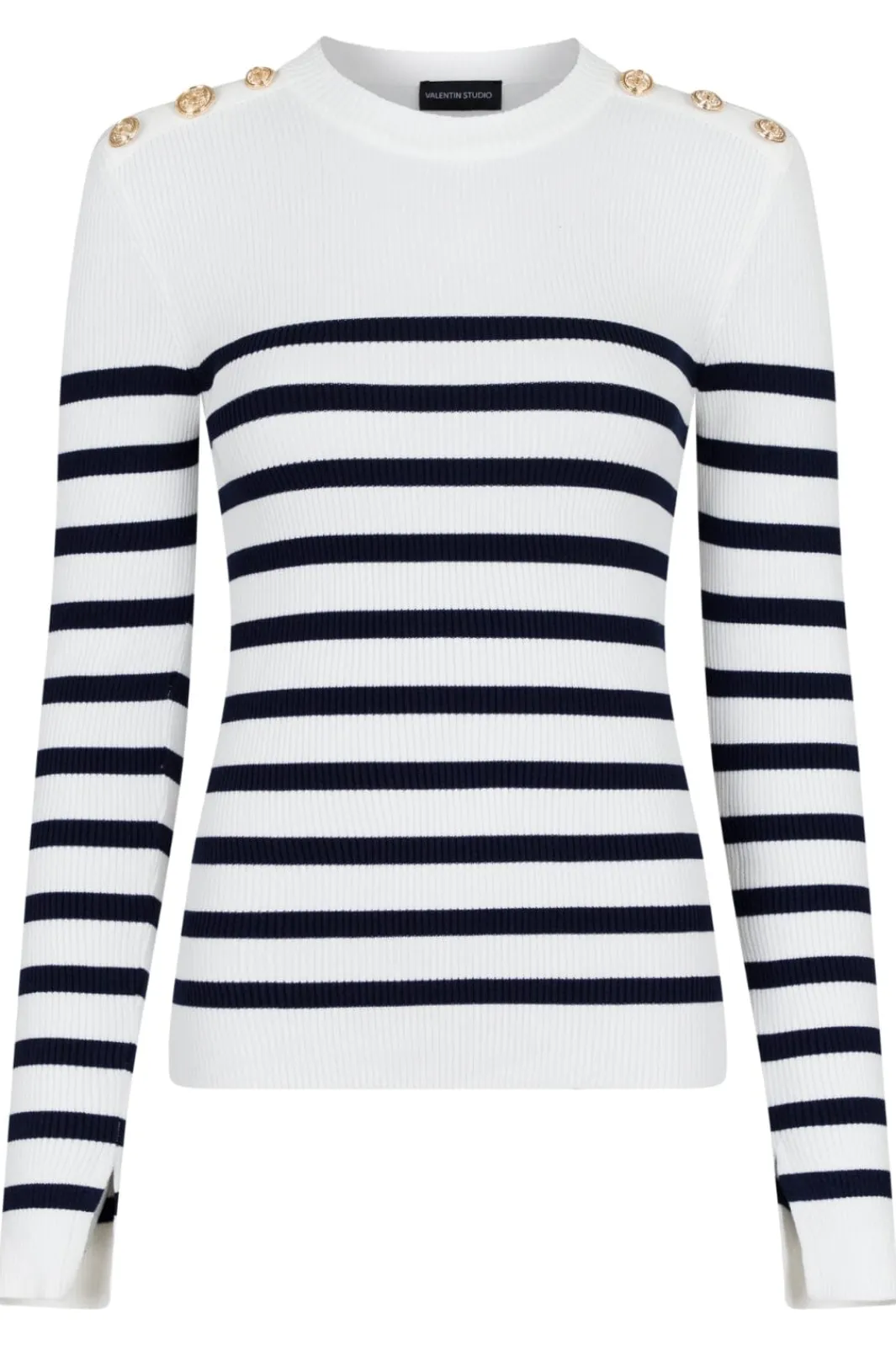 Valentin Studio Bluser & Skjorter<Gold Button Knit Blouse