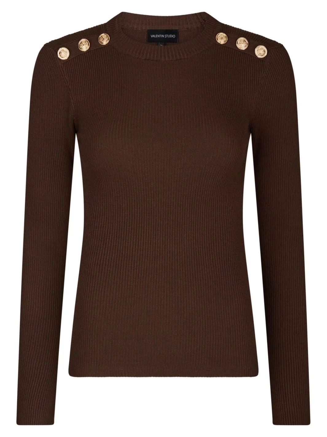 Sale Gold Button Knit Blouse 160471 Bluser & Skjorter