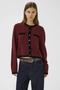 Gestuz Cardigans|Ammevenligt Tøj<Gzalpha Ls Contrast Cardigan 10910459