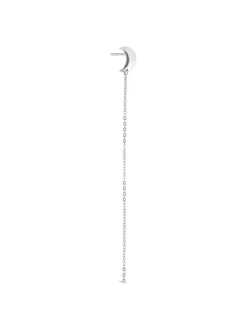 Hot Half Moon Chain Stud Left Øreringe
