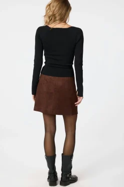 Neo Noir Nederdele<Hemie Imitated Suede Skirt 165112