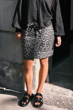 Clearance Henrietta Leopard Skirt Nederdele