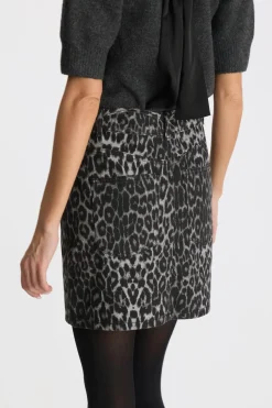 Clearance Henrietta Leopard Skirt Nederdele