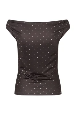 Modström T-Shirts & Toppe<Himamd Print Off-Shoulder Top 59321