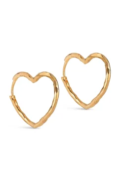 Enamel Copenhagen Øreringe<Hoops, Organic Heart Medium E414GM