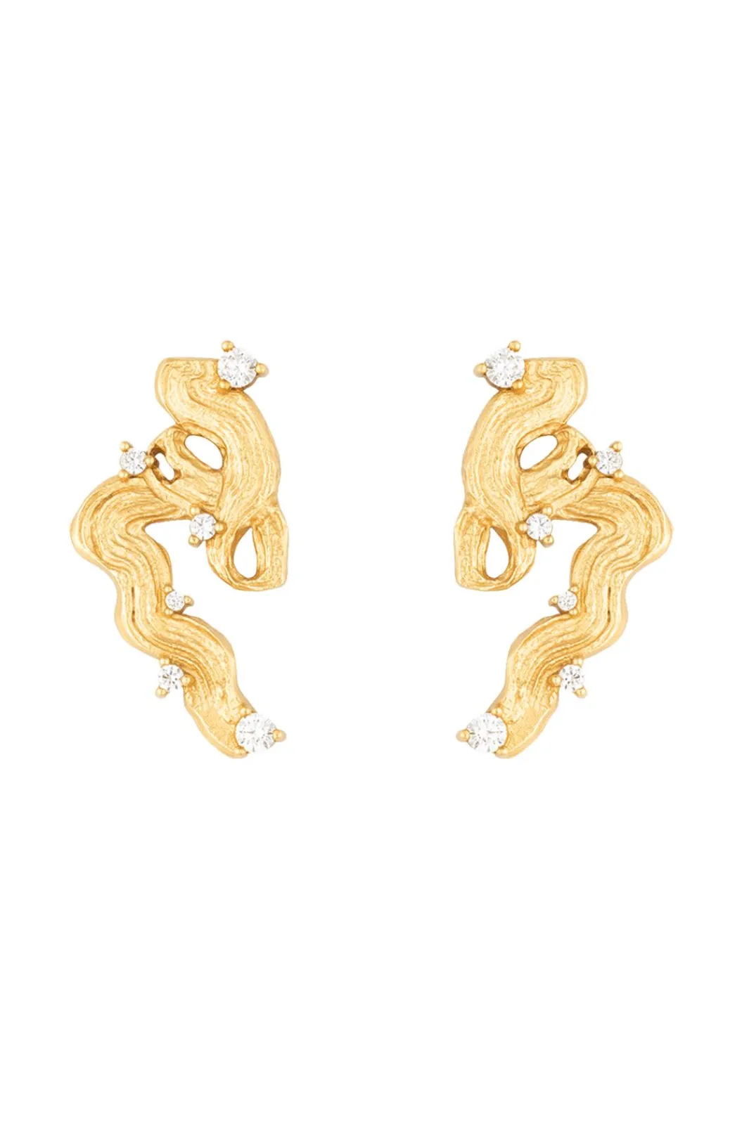 House Of Vincent Øreringe<Impasto Swirl Earrings VJ242-UEG