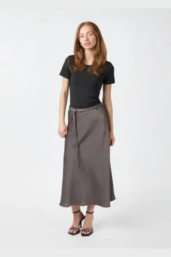 Neo Noir Nederdele<Innell Heavy Sateen Skirt 165932