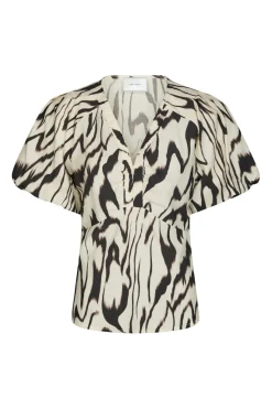 Discount Irina Graphic Zag Blouse 166003 Bluser & Skjorter