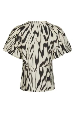Discount Irina Graphic Zag Blouse 166003 Bluser & Skjorter