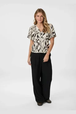 Discount Irina Graphic Zag Blouse 166003 Bluser & Skjorter