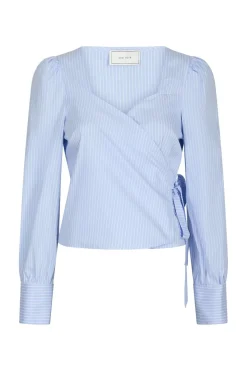 Neo Noir Bluser & Skjorter<Isabel Stripe Wrap Blouse 163129