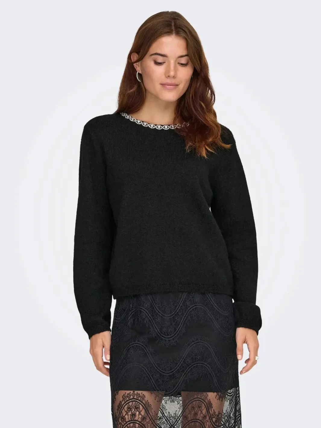 New alva Life L/S Embellish Pullover Knt Bluser & Skjorter|Strik