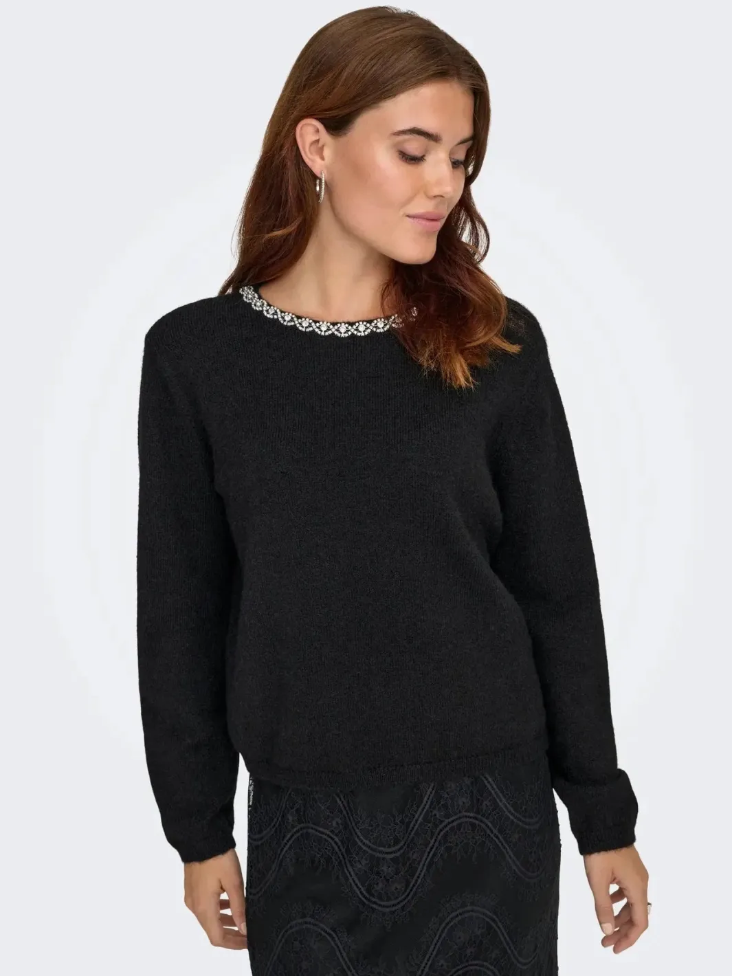 New alva Life L/S Embellish Pullover Knt Bluser & Skjorter|Strik