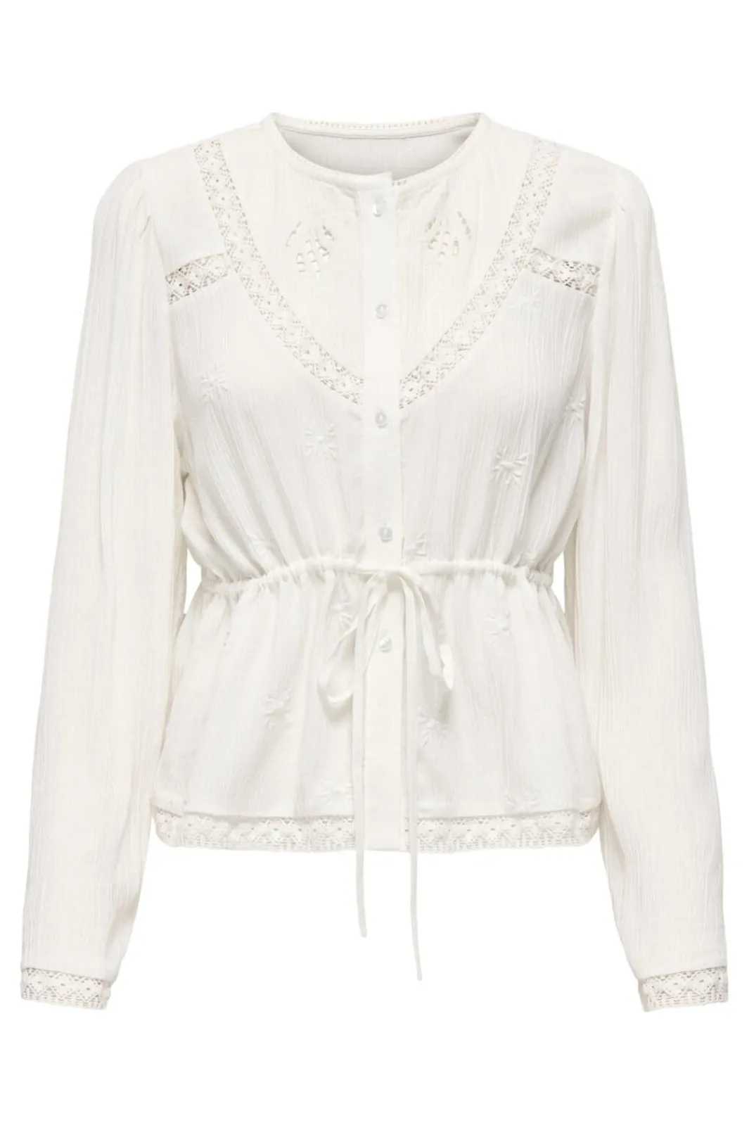 Hot camille L/S Embroidery Top T-Shirts & Toppe|Ammevenligt Tøj