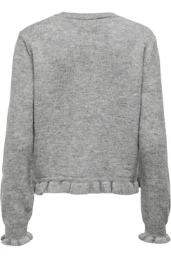 Hot letty L/S O-Neck Frill Cardigan Knt Cardigans|Ammevenligt Tøj