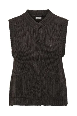 JDY Veste<mabel S/L O-Neck Button Vest Knt