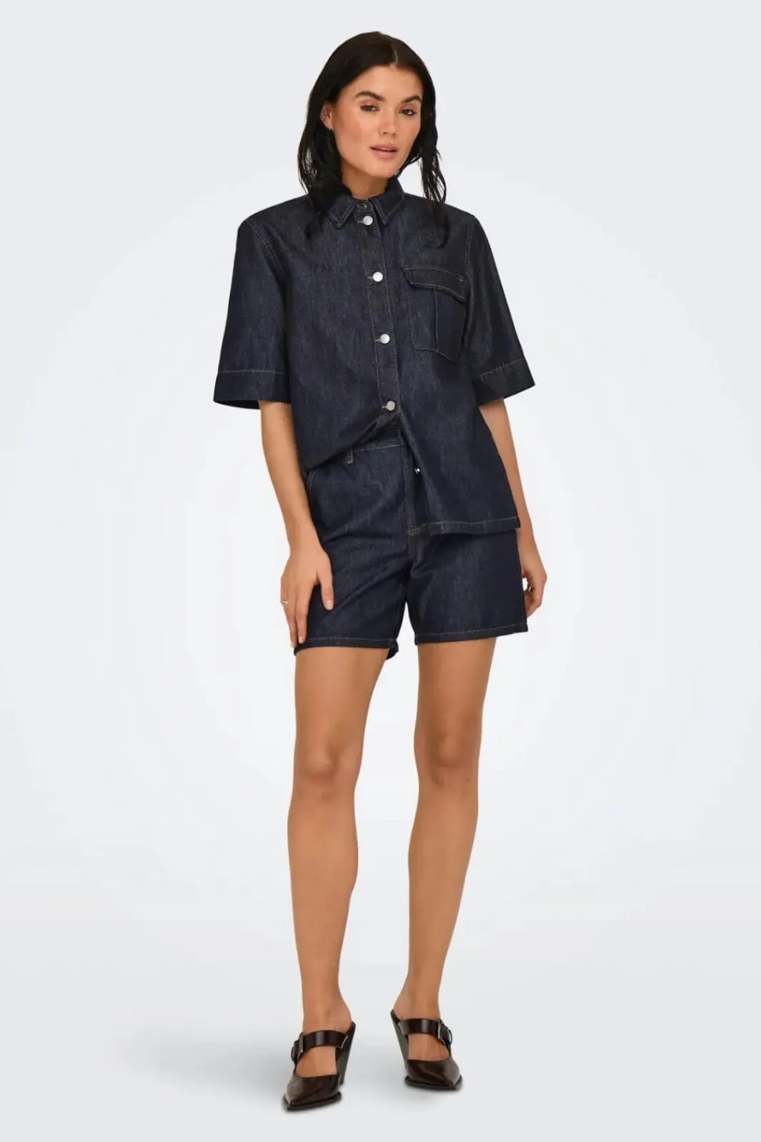 Clearance sansa Ss Oversize Shirt Db Bluser & Skjorter|Ammevenligt Tøj