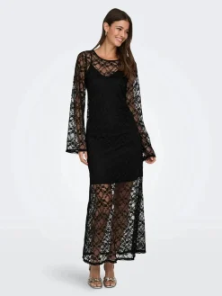 Online silvia L/S Lace Maxi Dress Kjoler