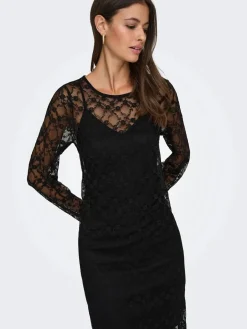 Online silvia L/S Lace Maxi Dress Kjoler