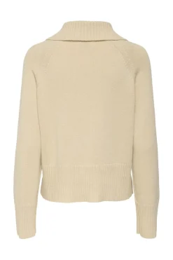 triss L/S Button Collar Pullover Knt Bluser & Skjorter|Strik