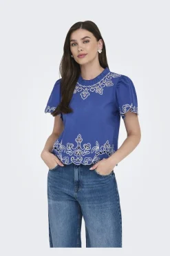 JDY T-Shirts & Toppe<vera S/S Embroidery Top