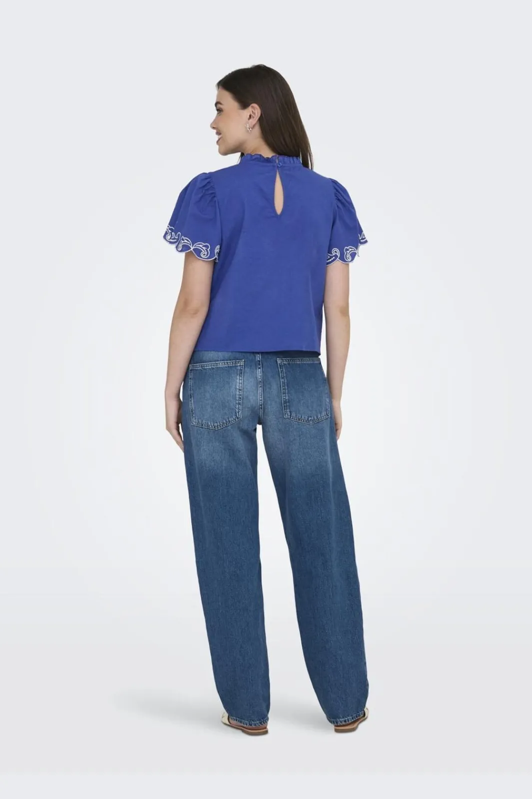 JDY T-Shirts & Toppe<vera S/S Embroidery Top