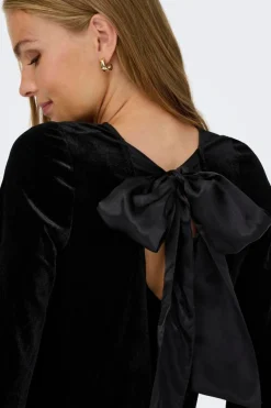 Outlet victory L/S Velvet Bow Dress Kjoler