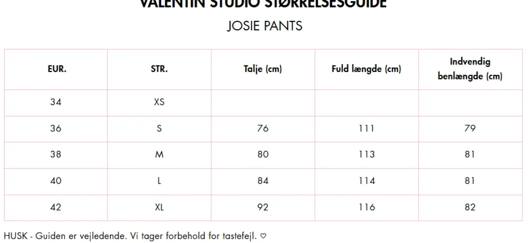 Valentin Studio Bukser, Jeans & Leggings<Josie Pants