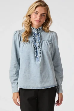 New Justine Denim Shirt 161903 Bluser & Skjorter
