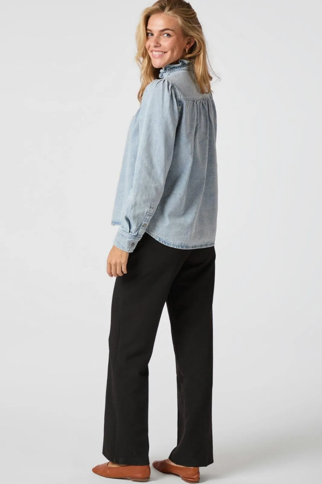 New Justine Denim Shirt 161903 Bluser & Skjorter