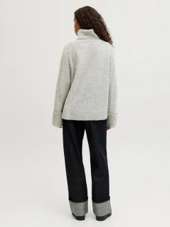 Jxellinora Raglan Roll Neck Knit Ln Bluser & Skjorter|Strik