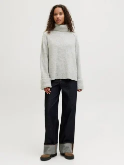 Jxellinora Raglan Roll Neck Knit Ln Bluser & Skjorter|Strik