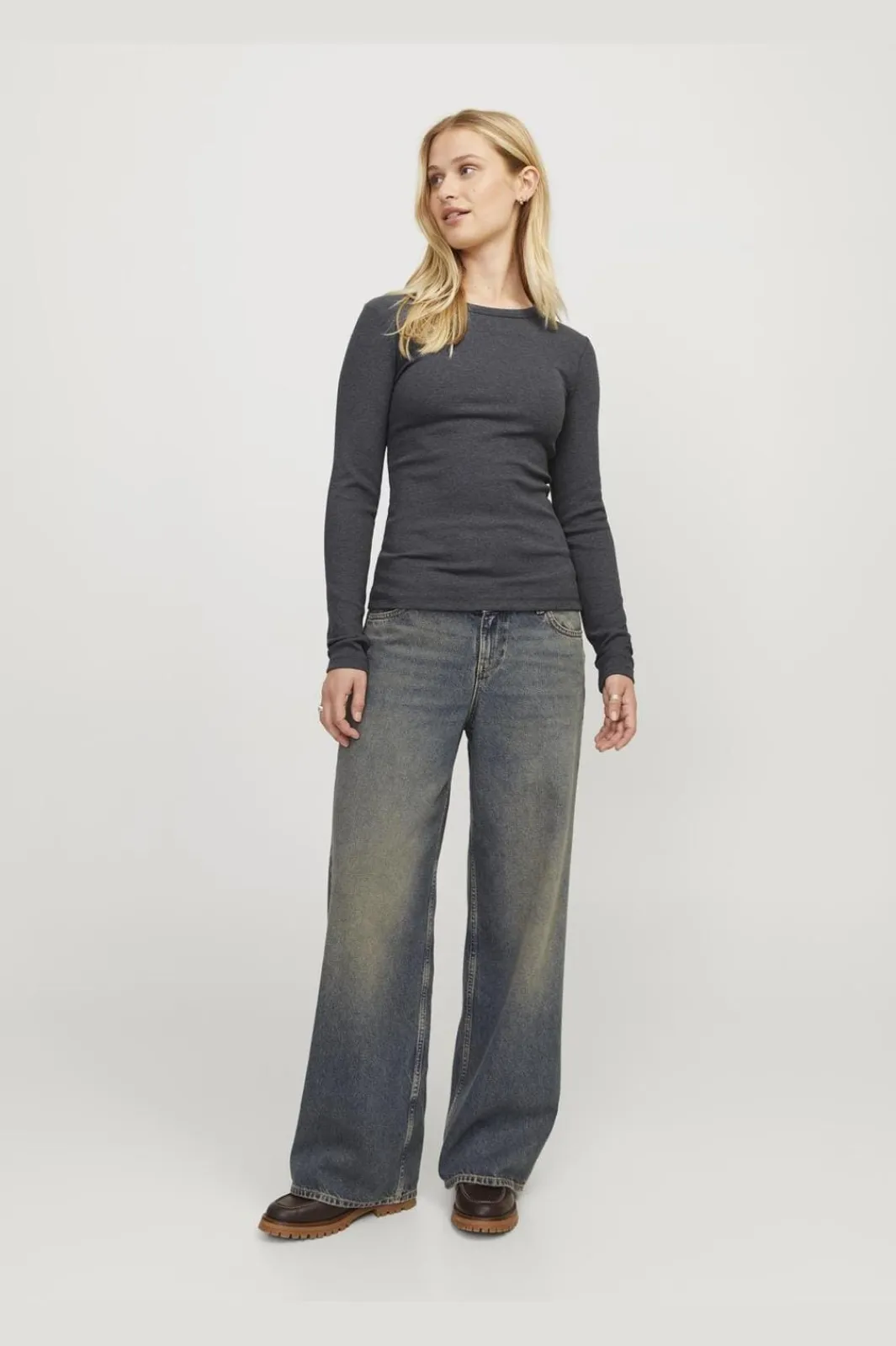 Jjxx Bluser & Skjorter<Jxfreya Str Ls Rib Tee