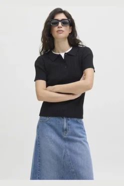 Jjxx T-Shirts & Toppe<Jxhadley Tight Ss Polo Knit
