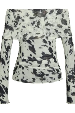 Jjxx T-Shirts & Toppe<Jxminna Mesh Ls Off Shoulder Top 12270935