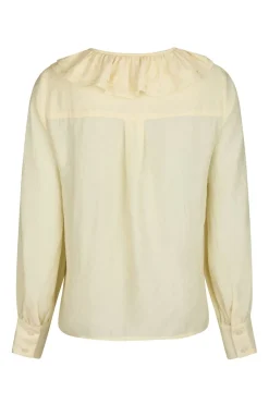 Neo Noir Bluser & Skjorter<Katarina Crepe Ruffle Blouse 166497