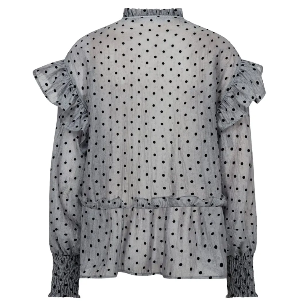 Co´Couture Bluser & Skjorter<Katinkacc Dot V-Frill Blouse 35560