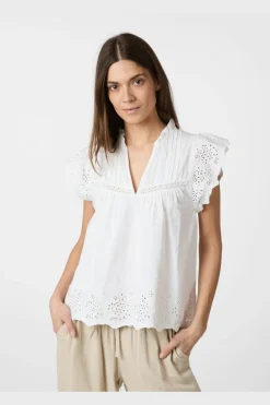 Clearance Kyoti Embroidery Top 165109 T-Shirts & Toppe