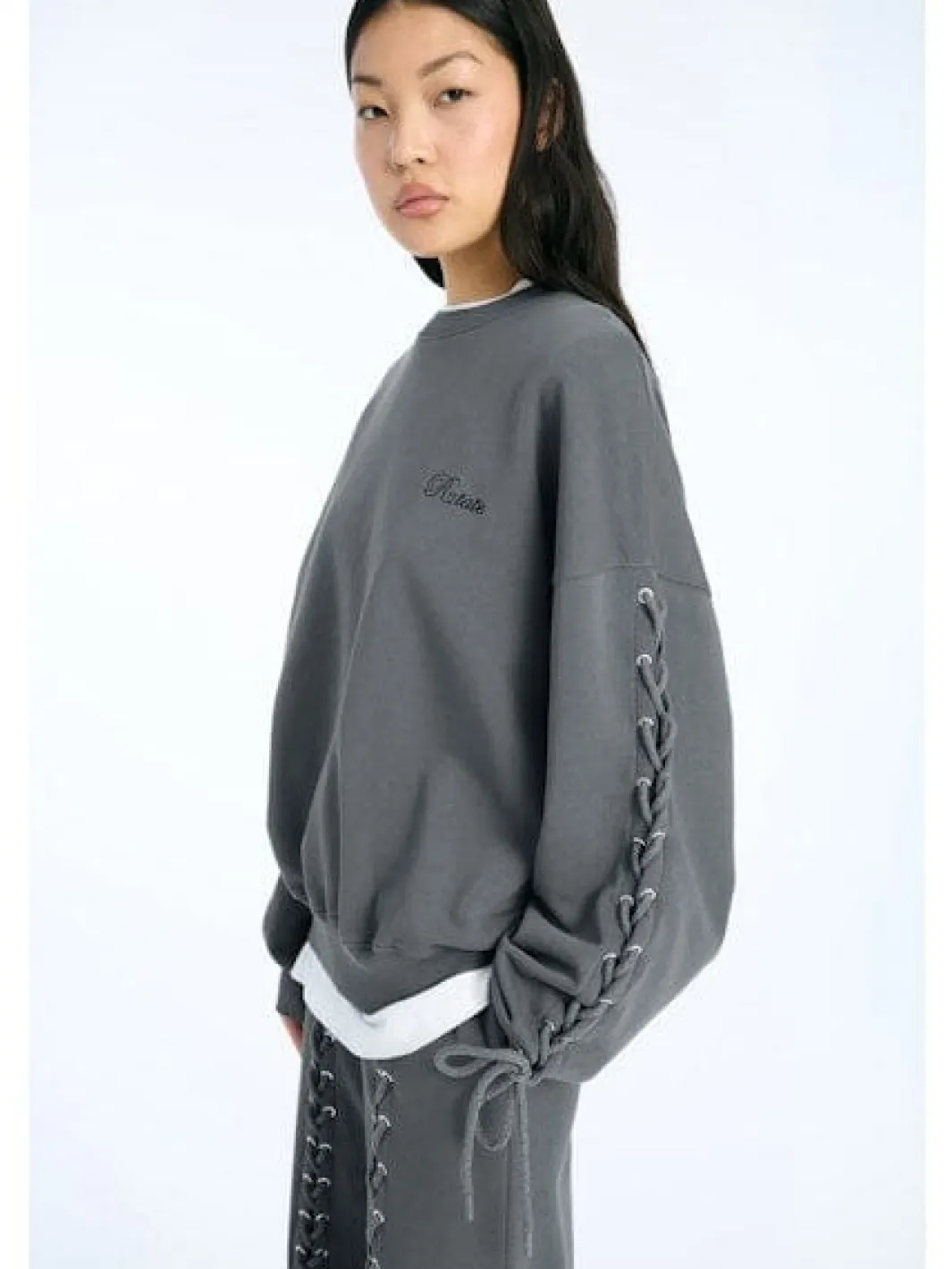 Rotate Sæt 🛍️|Sweatsæt & Comfy Wear<Lacing Crewneck 1154681205