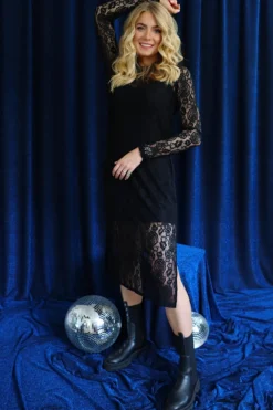 Best Lacy Ls Long Dress 22272 Kjoler