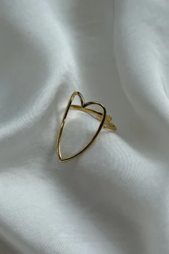 New Large Openwork Heart Ringe