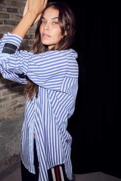 Online Lark Mix Stripe Shirt HL10480 Bluser & Skjorter|Ammevenligt Tøj