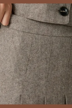 Neo Noir Sæt 🛍️|Nederdele<Laurina Herringbone Skirt 165879