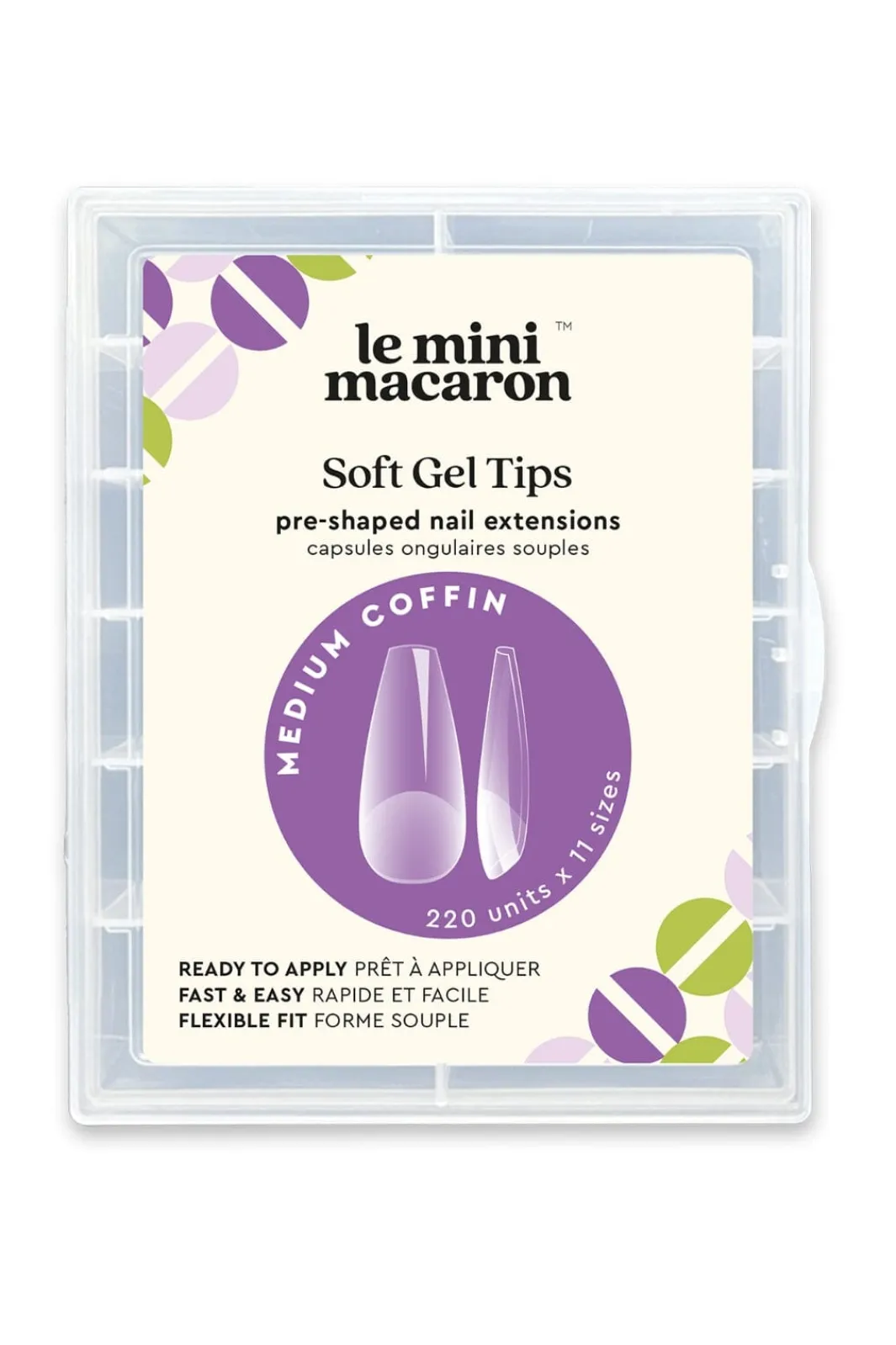 Le Mini Macaron Negle Ting<Le Gel Nail Tips (220 Stk) GNT004