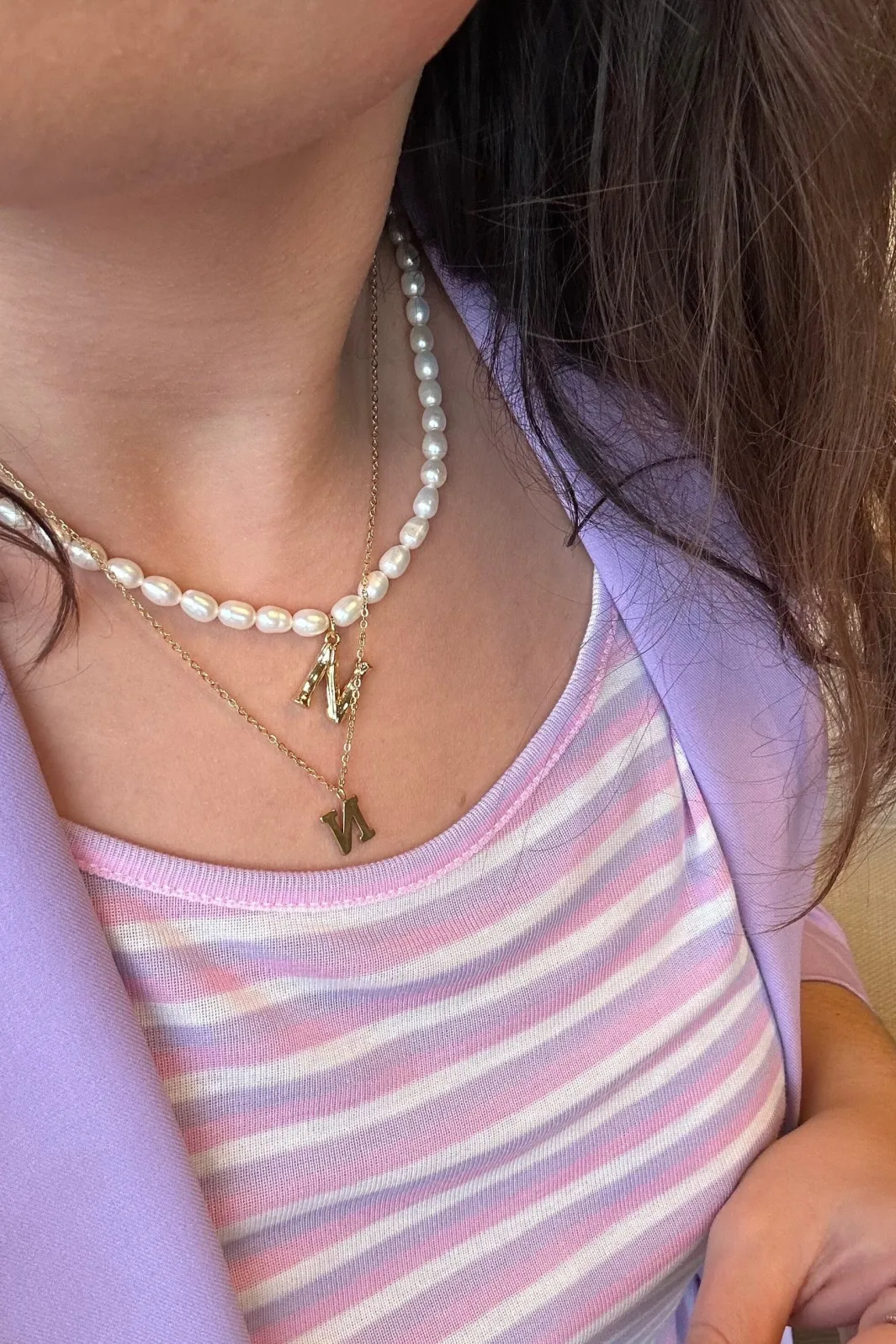 Mellow Moon Halskæder<Letter Necklace