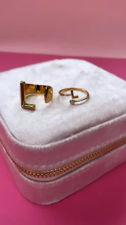 Mellow Moon Ringe<Letter Stone Ring