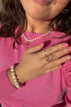 Mellow Moon Ringe<Letter Stone Ring