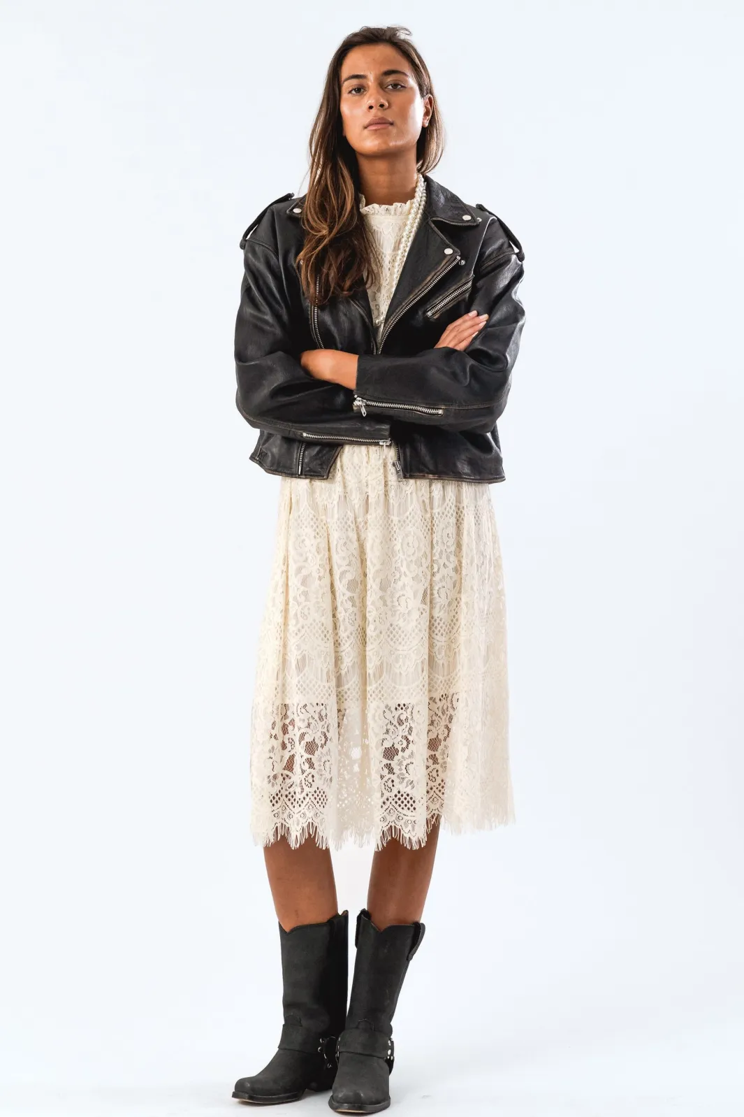 New Lilll Leather Jacket Overtøj & Jakker