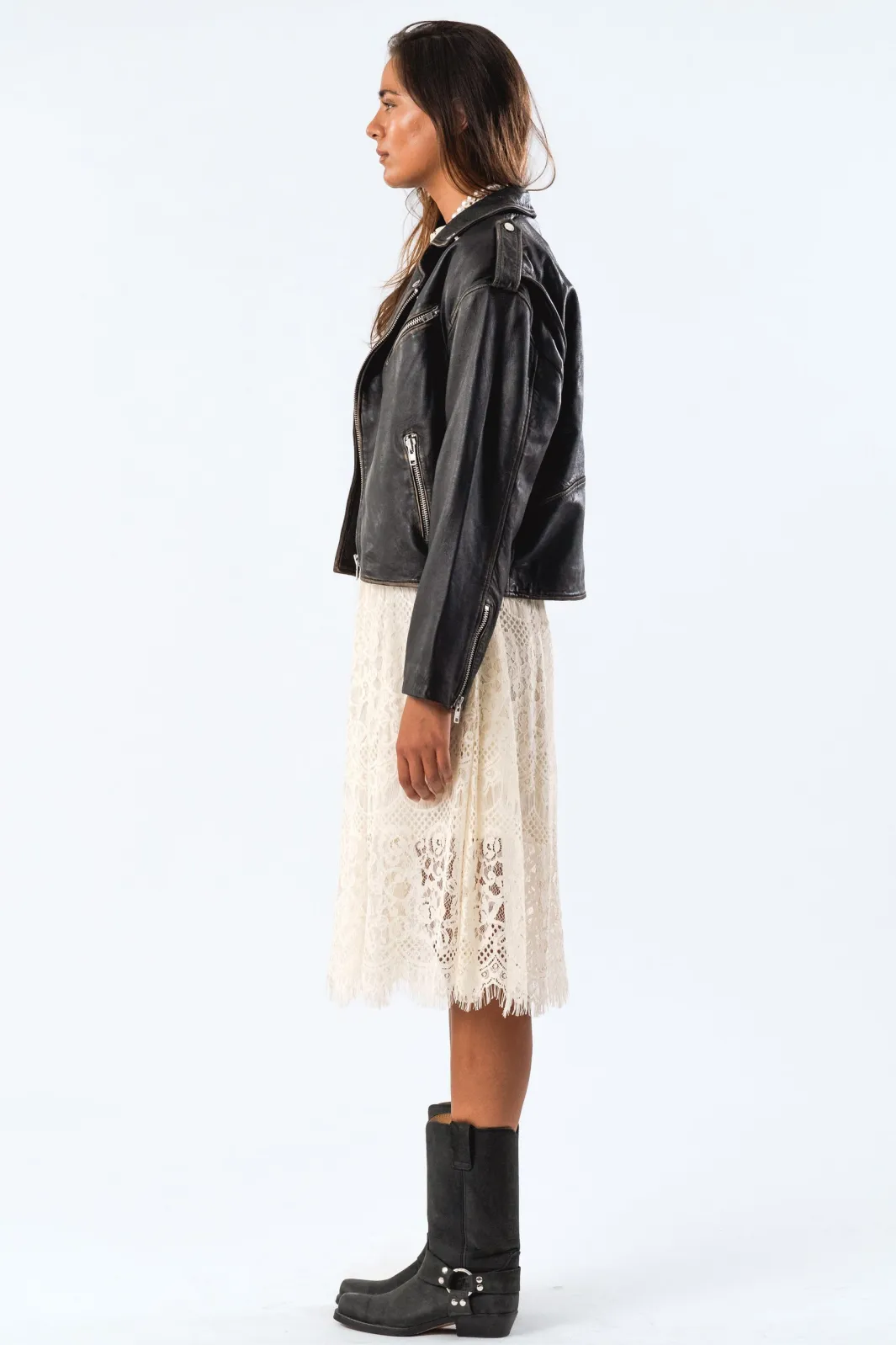 New Lilll Leather Jacket Overtøj & Jakker